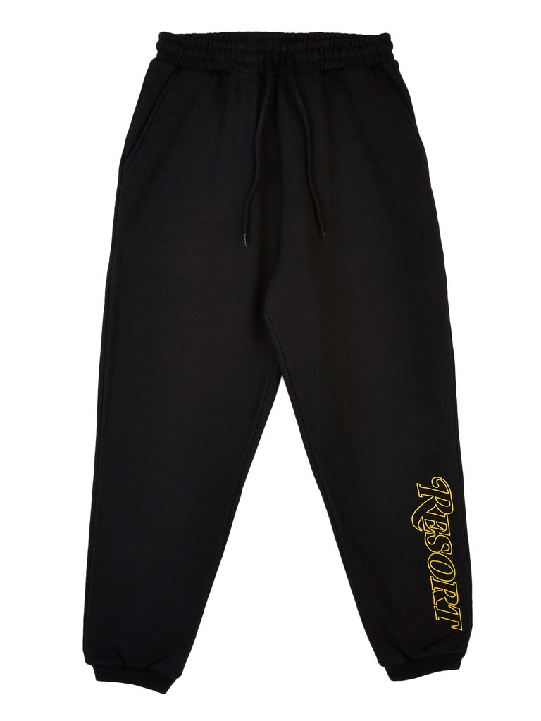 RESORT LOGO HEAVY SWEAT PANTS BLACK