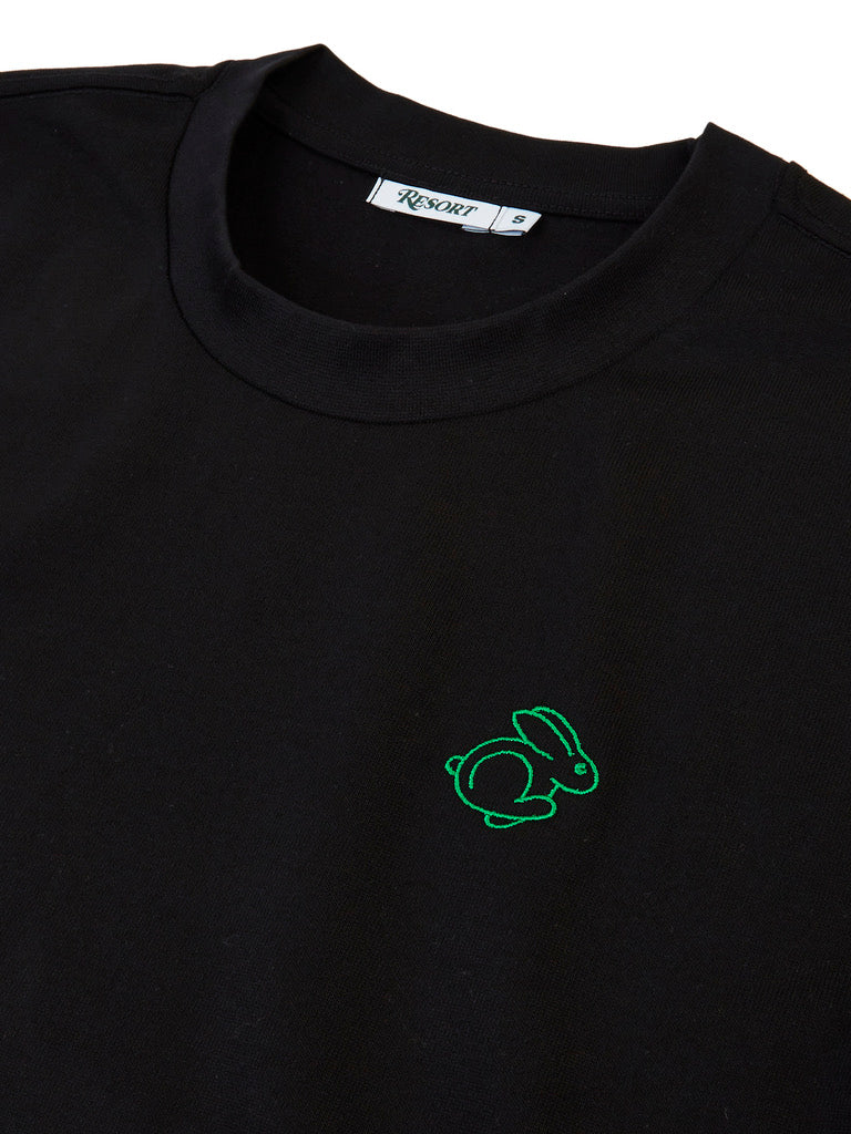 Resort Rabbit Heavy Logo T-Shirt - Black