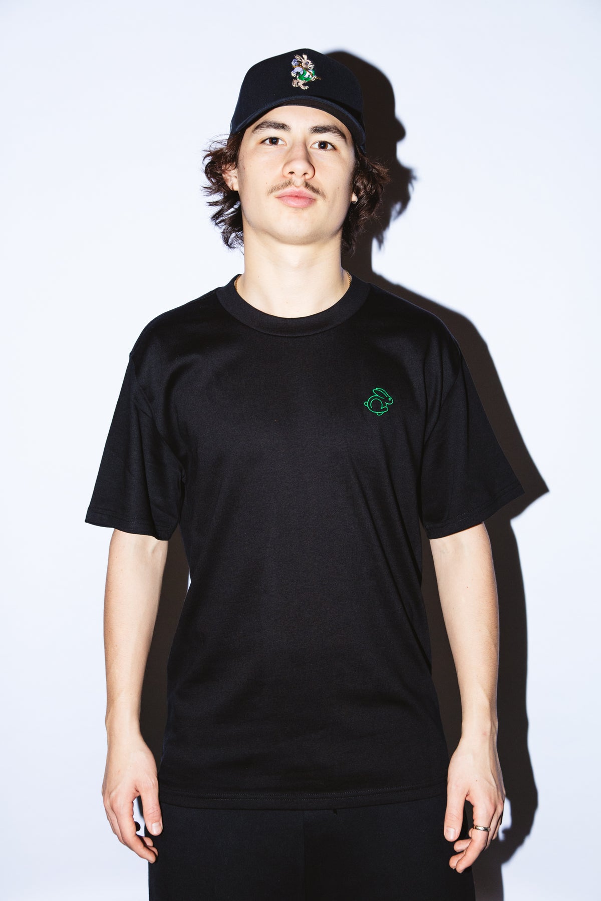 Resort Rabbit Heavy Logo T-Shirt - Black