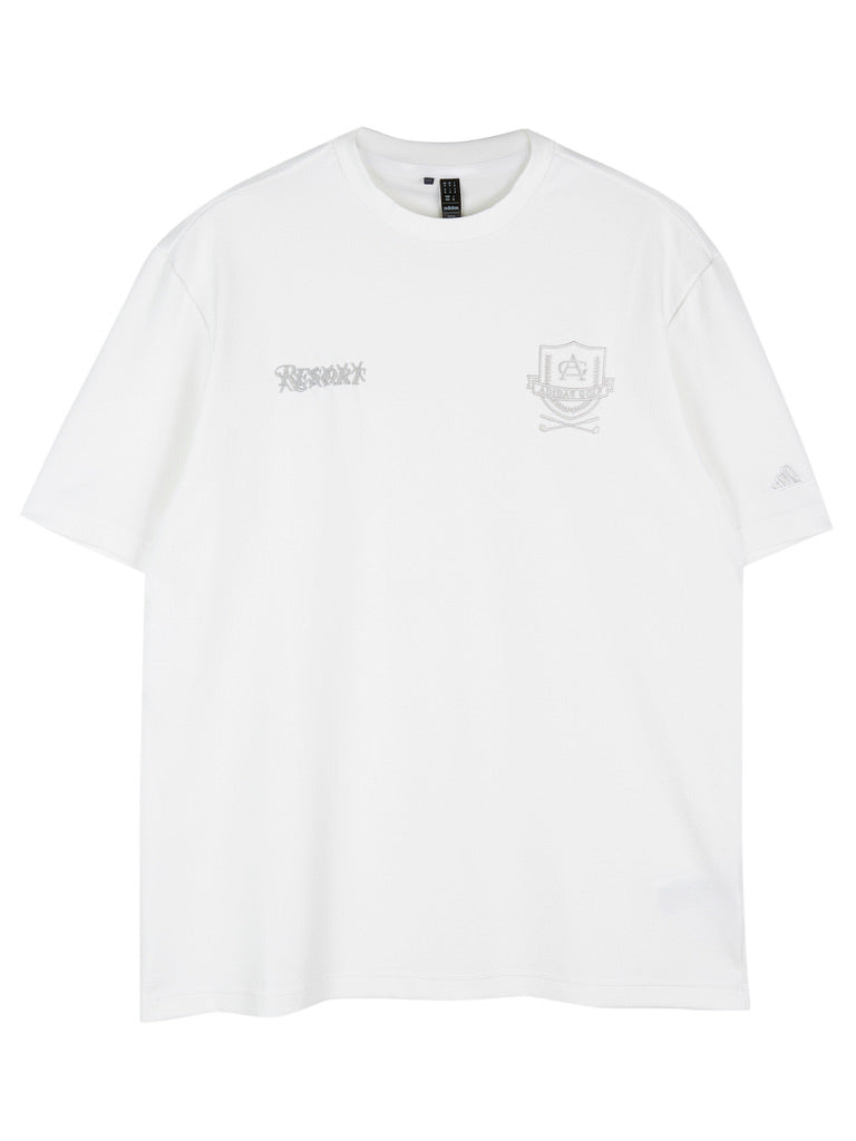 adidas Resort X-OUT Mock Neck Polo T-Shirt – White