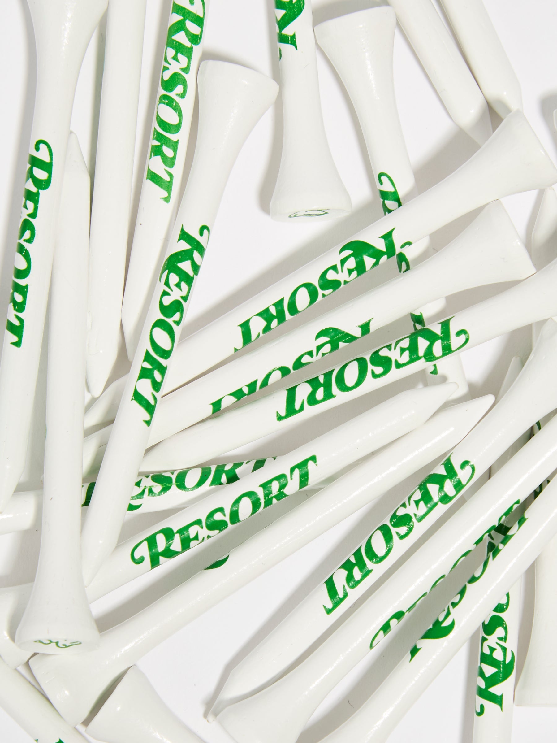 RESORT WOODEN LOGO TEES WHITE