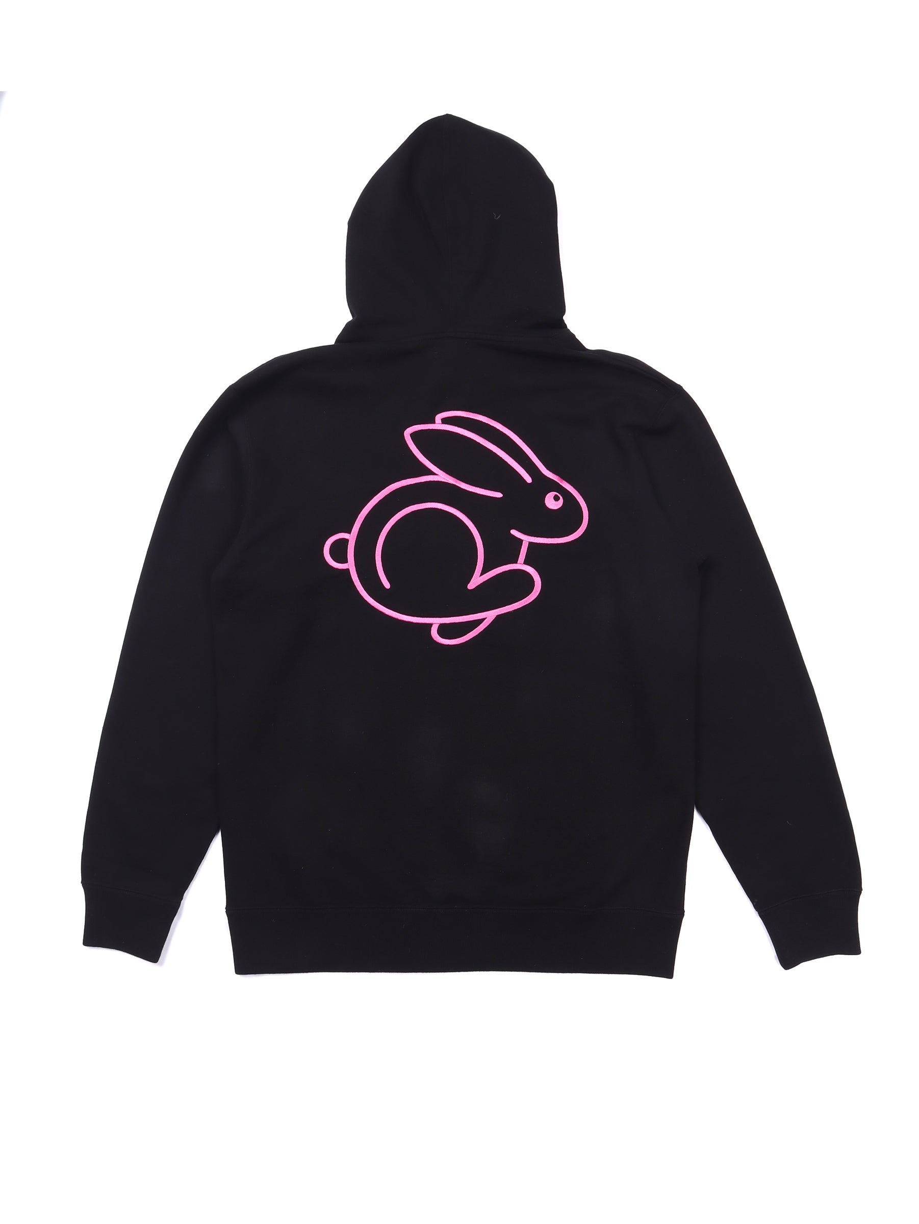 RESORT PINK RABBIT HEAVY HOODIE BLACK