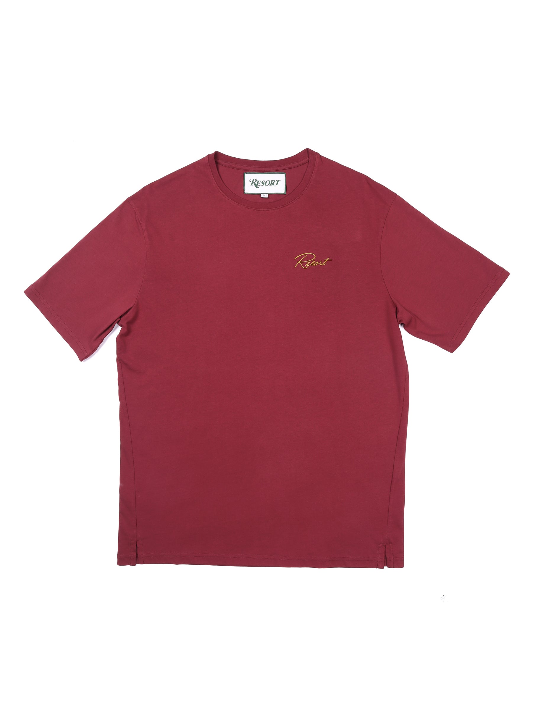 RESORT CLASSIC TEE SCRIPT BURGUNDY