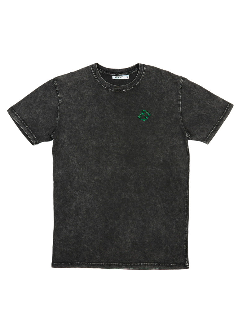 Resort Rabbit Logo T-Shirt - Washed Black