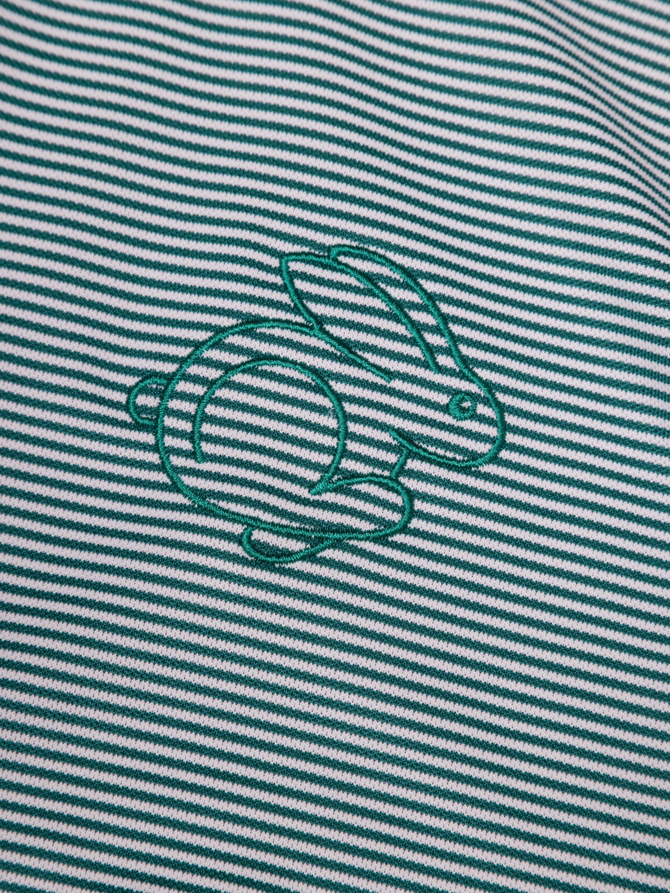 FOOTJOY FEEDER STRIPE PIQUE POLO - 39248 FIELD GREEN