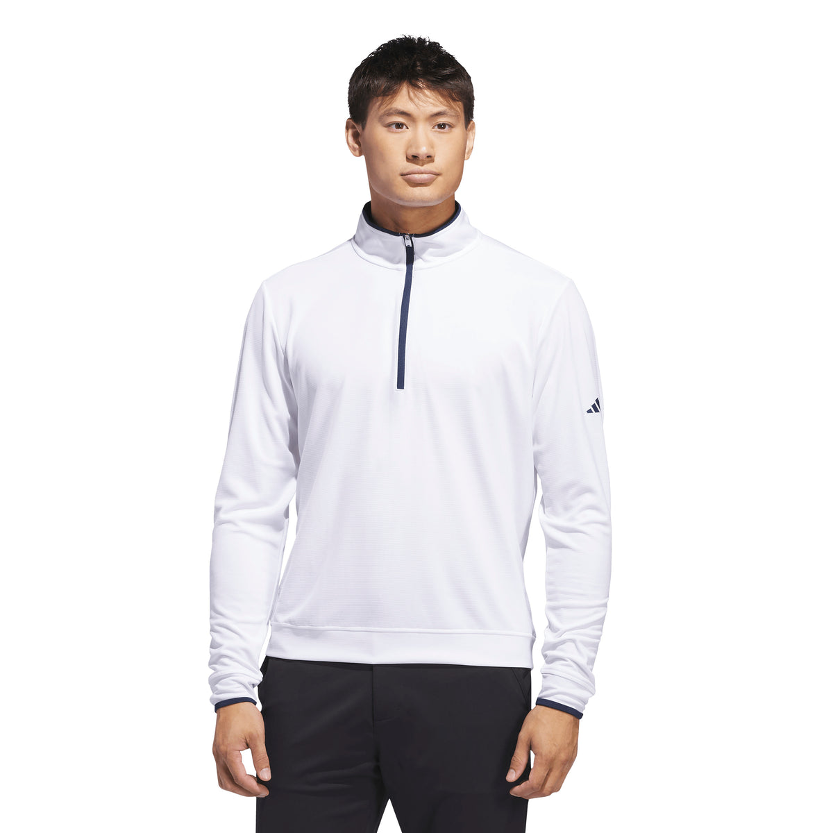 adidas Lightweight Quarter-Zip Pullover – White