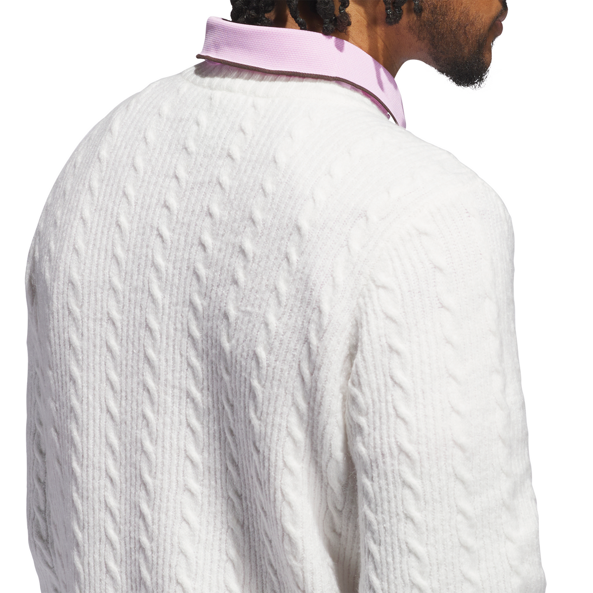adidas Golf Originals Cable Knit Sweatshirt - Chalk White