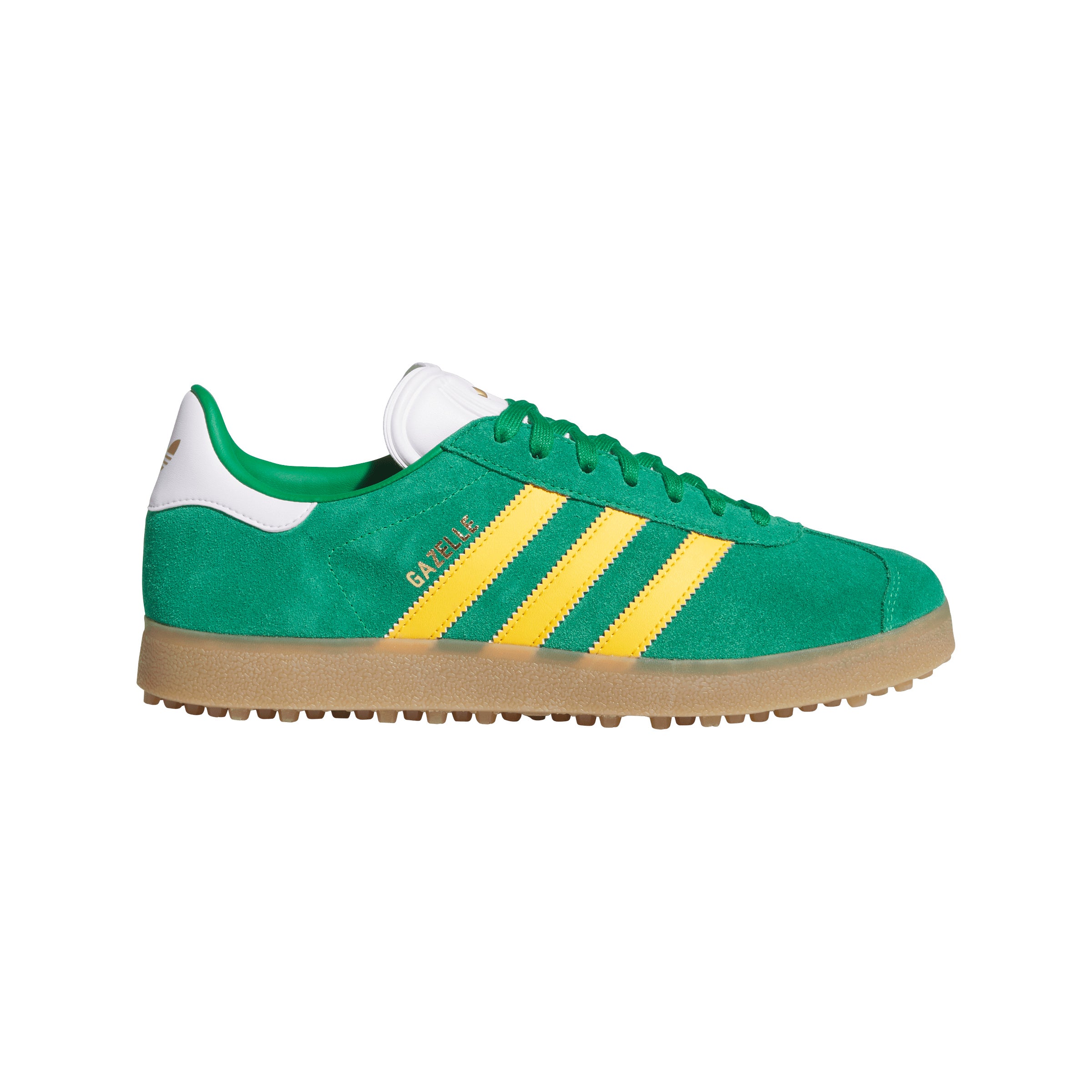 ADIDAS GAZELLE SPIKELESS GREEN/CREW YELLOW/WHITE & GUM SOLE