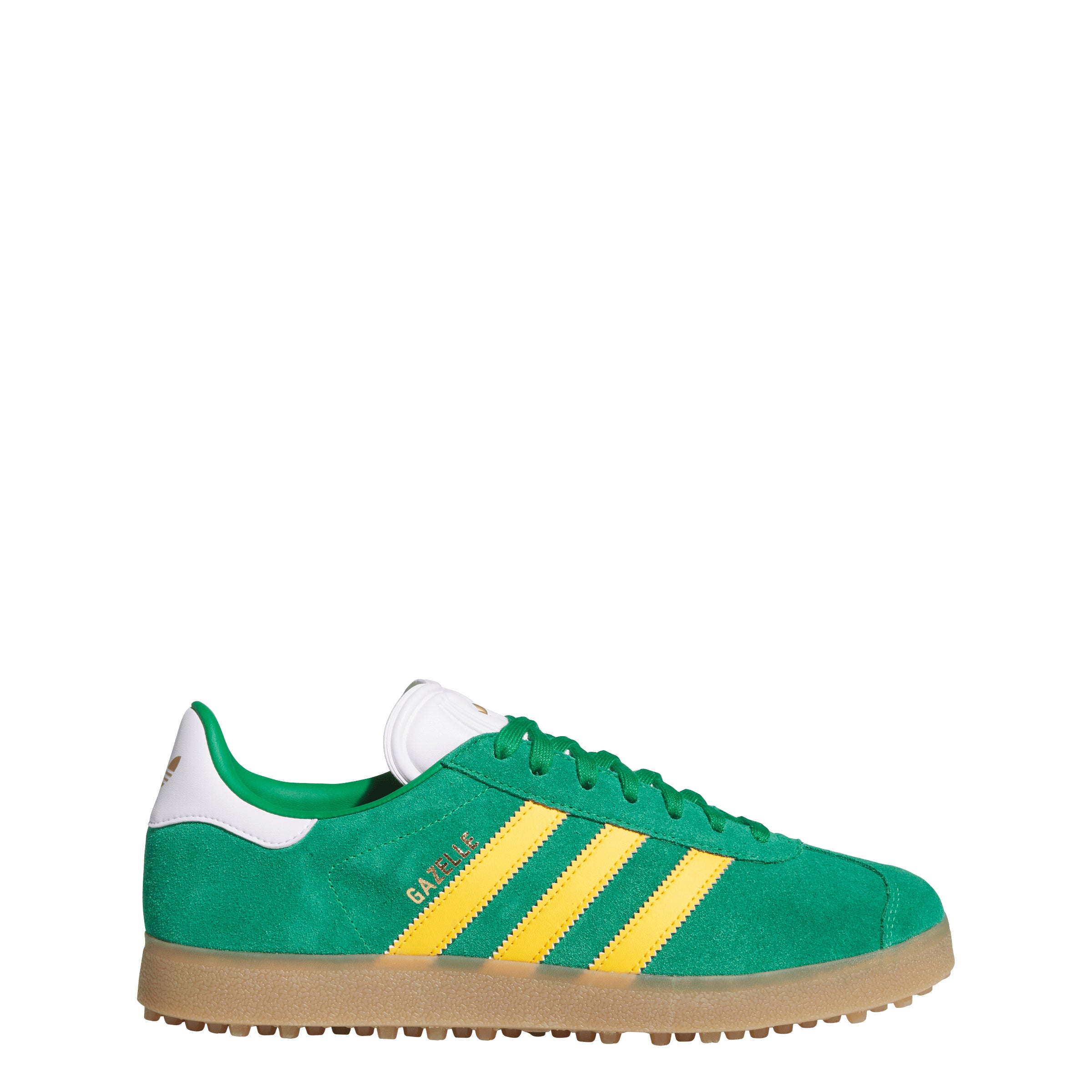 ADIDAS GAZELLE SPIKELESS GREEN/CREW YELLOW/WHITE & GUM SOLE
