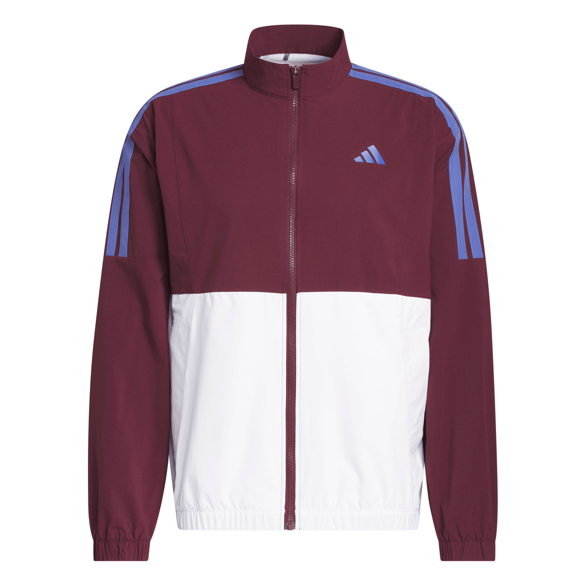 adidas Beyond The Course Full-Zip Windbreaker - White / Maroon