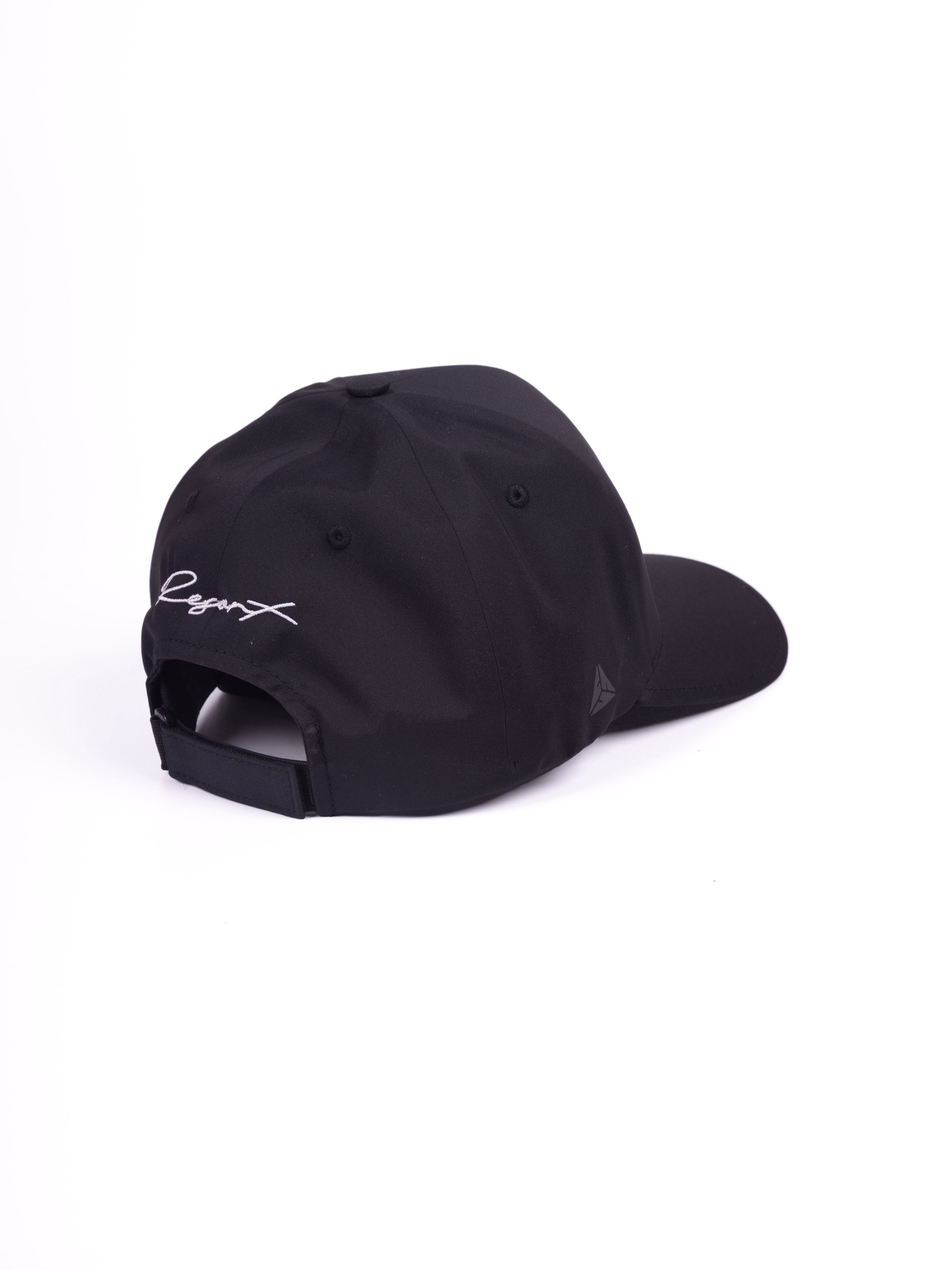 RESORT TECH FLAG SCRIPT BASEBALL CAP BLACK