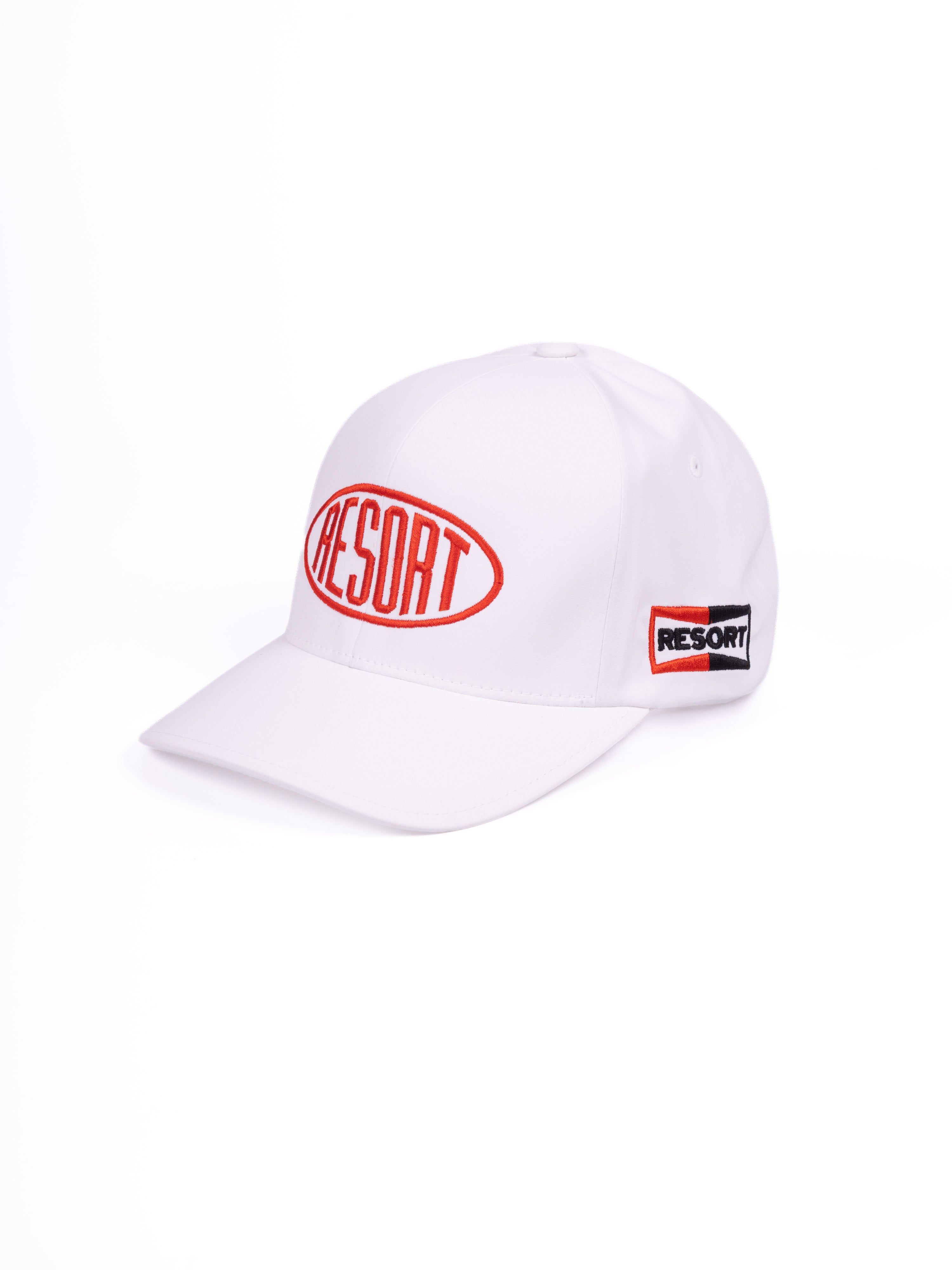 RESORT TECH MOTO BADGE BASEBALL CAP WHITE