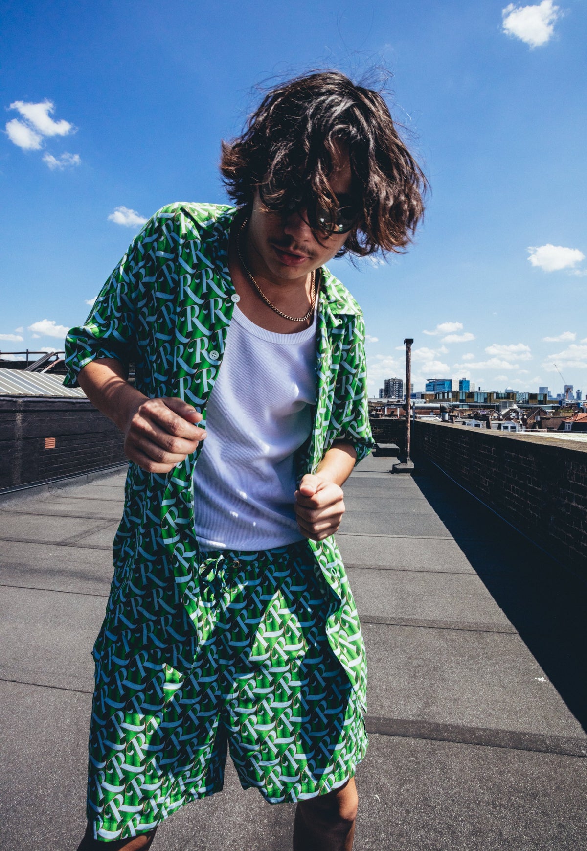 Resort R Repeat Aloha Shorts - Green