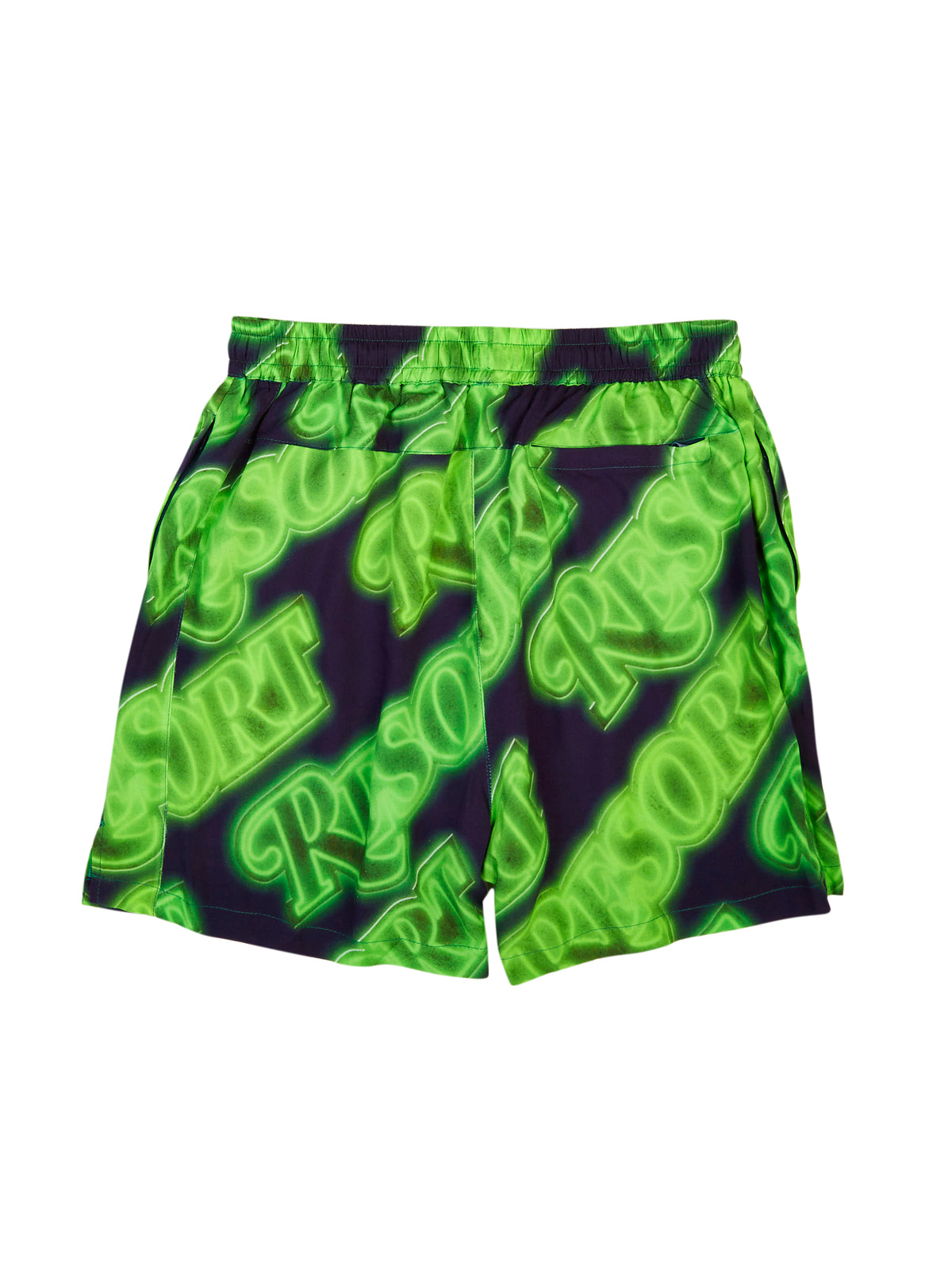 Resort Neon Aloha Shorts - Black