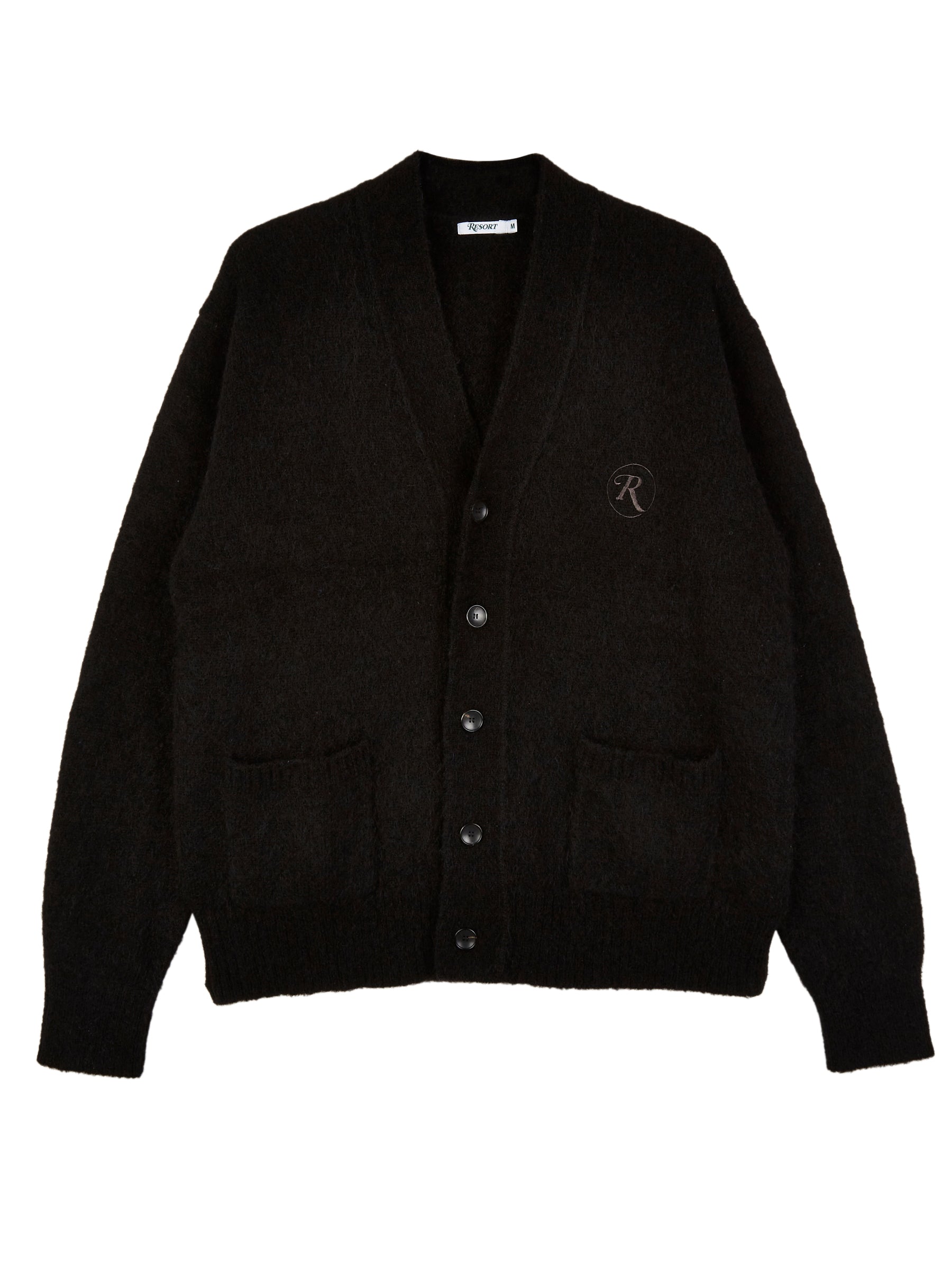 RESORT MEMBERS CARDIGAN MOHAIR BLACK