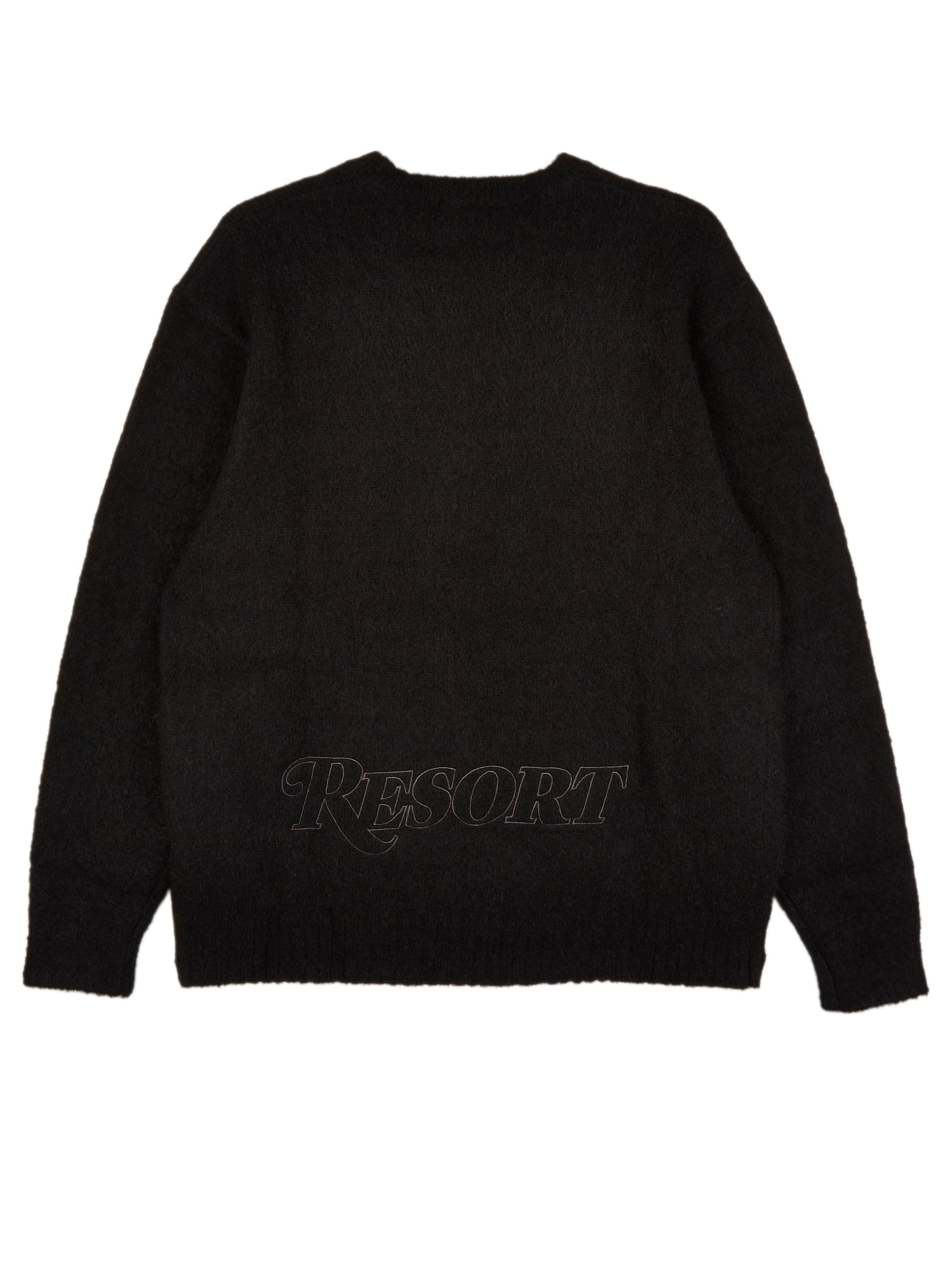 RESORT MEMBERS CREW MOHAIR BLACK