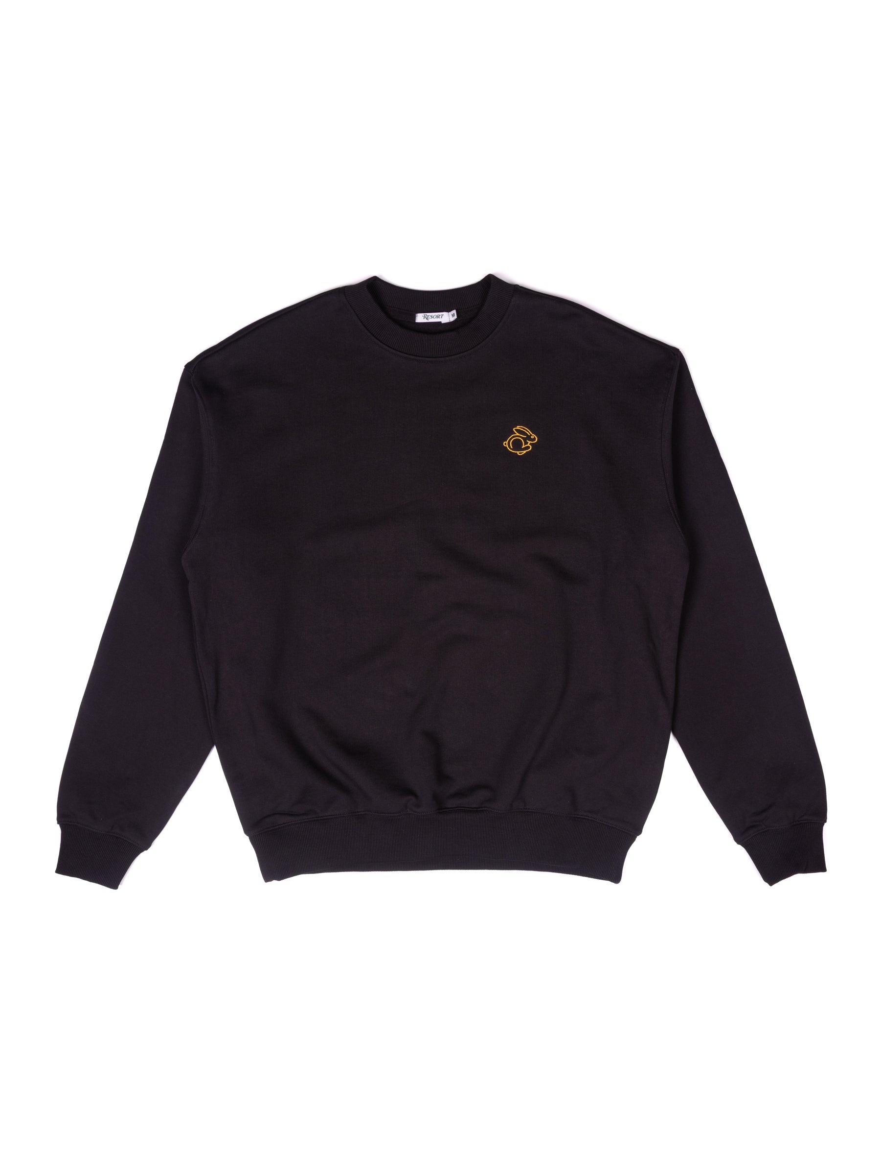 CORE CREW RABBIT LOGO BLACK