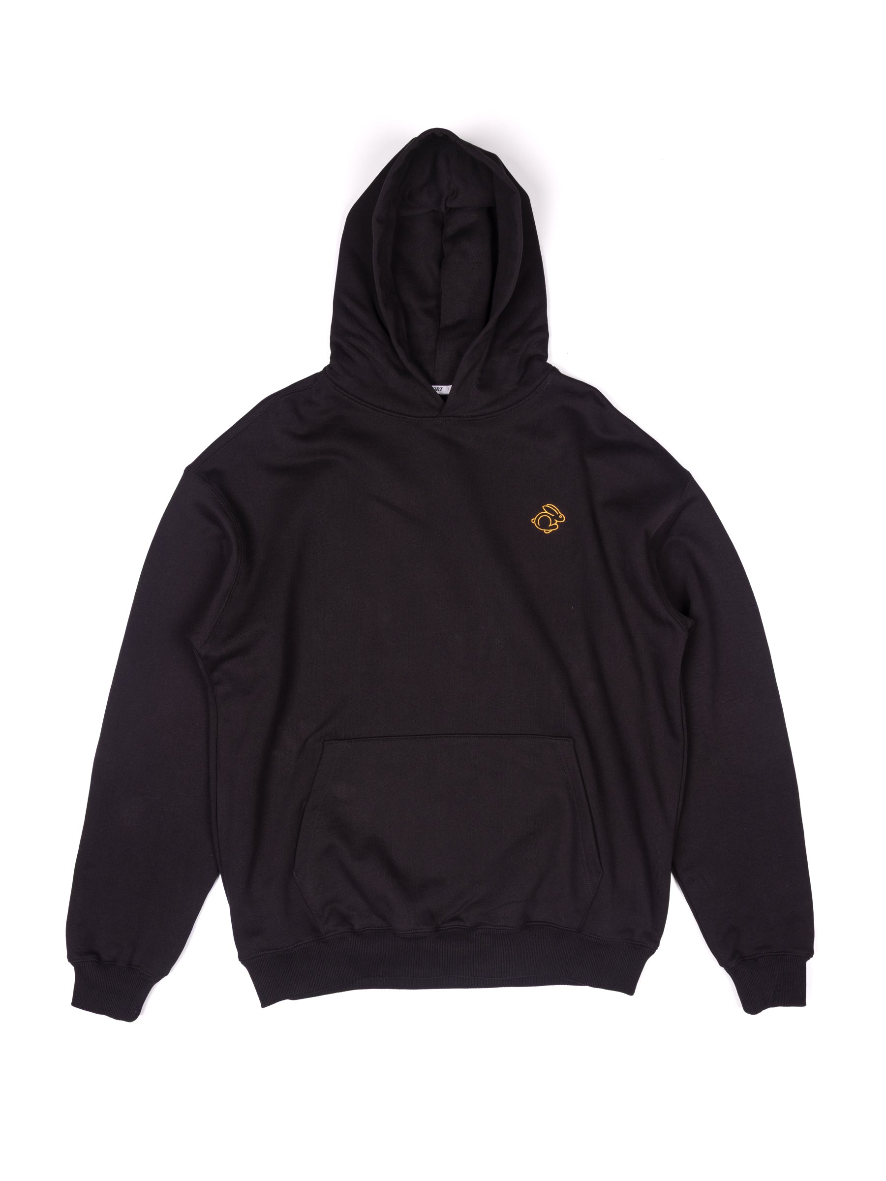 CORE HOODIE RABBIT LOGO BLACK