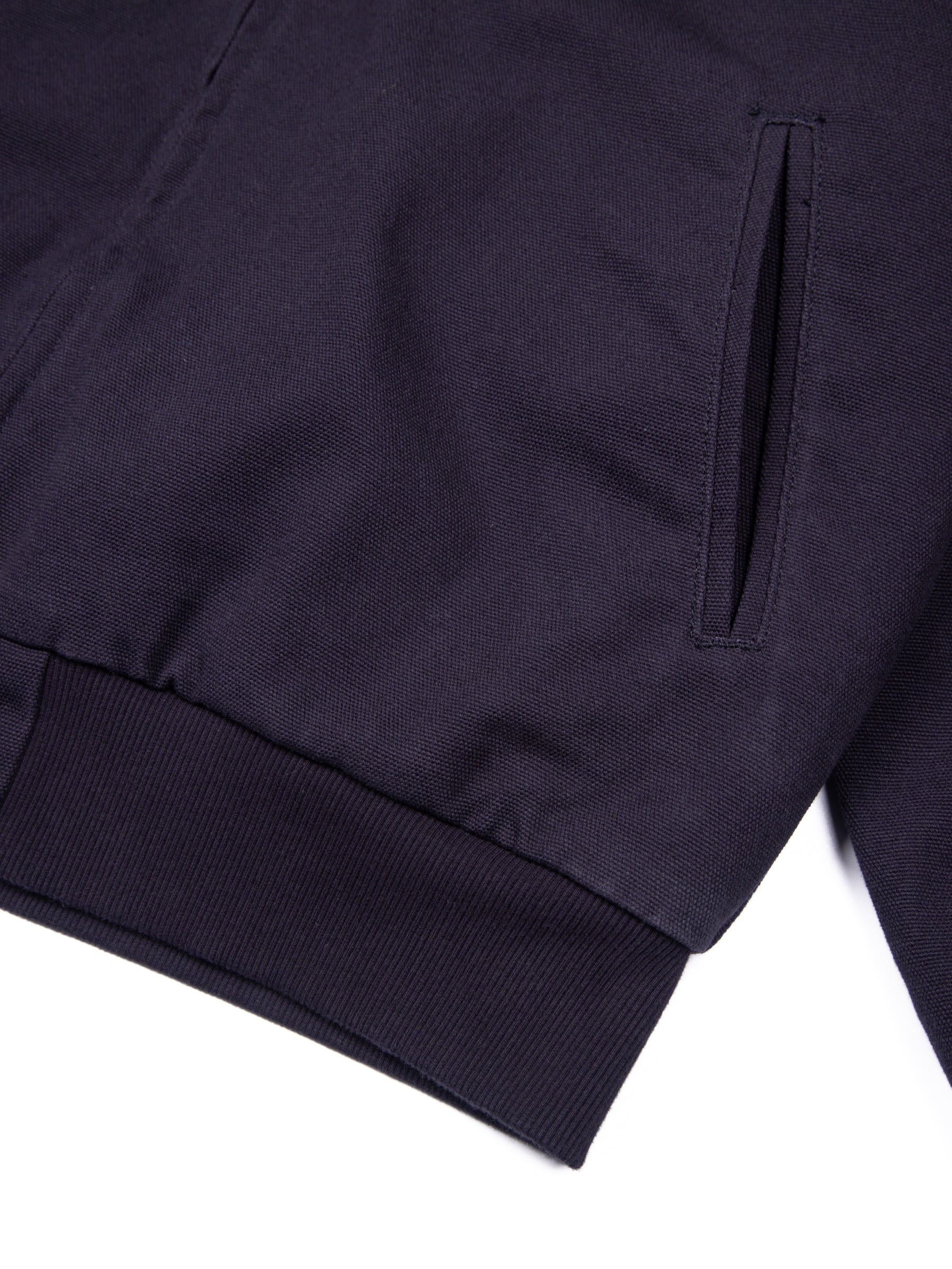CORE CANVAS ZIP HOODED JACKET NAVY