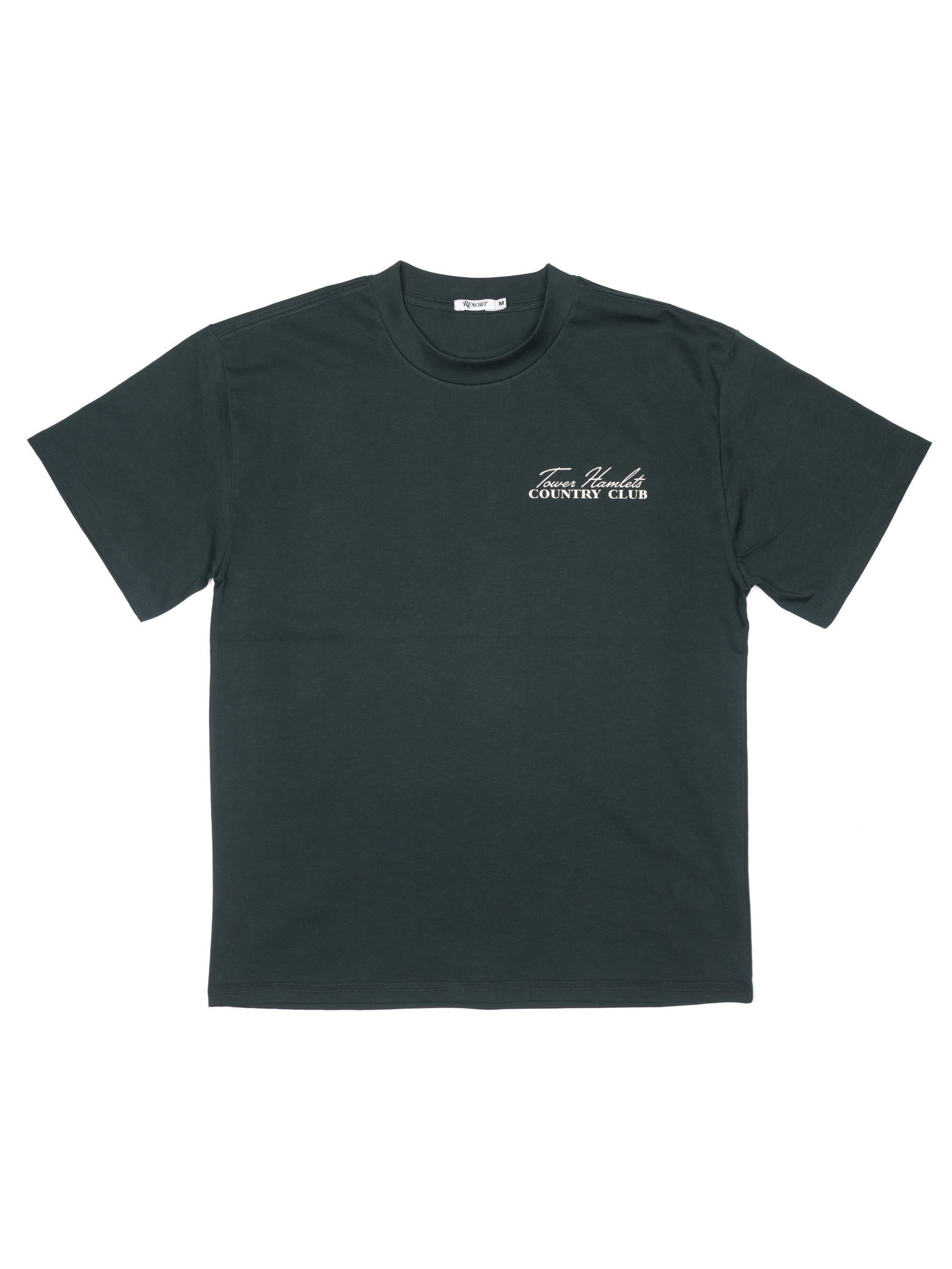 TOWER HAMLETS COUNTRY CLUB MAP TEE HEAVY GREEN