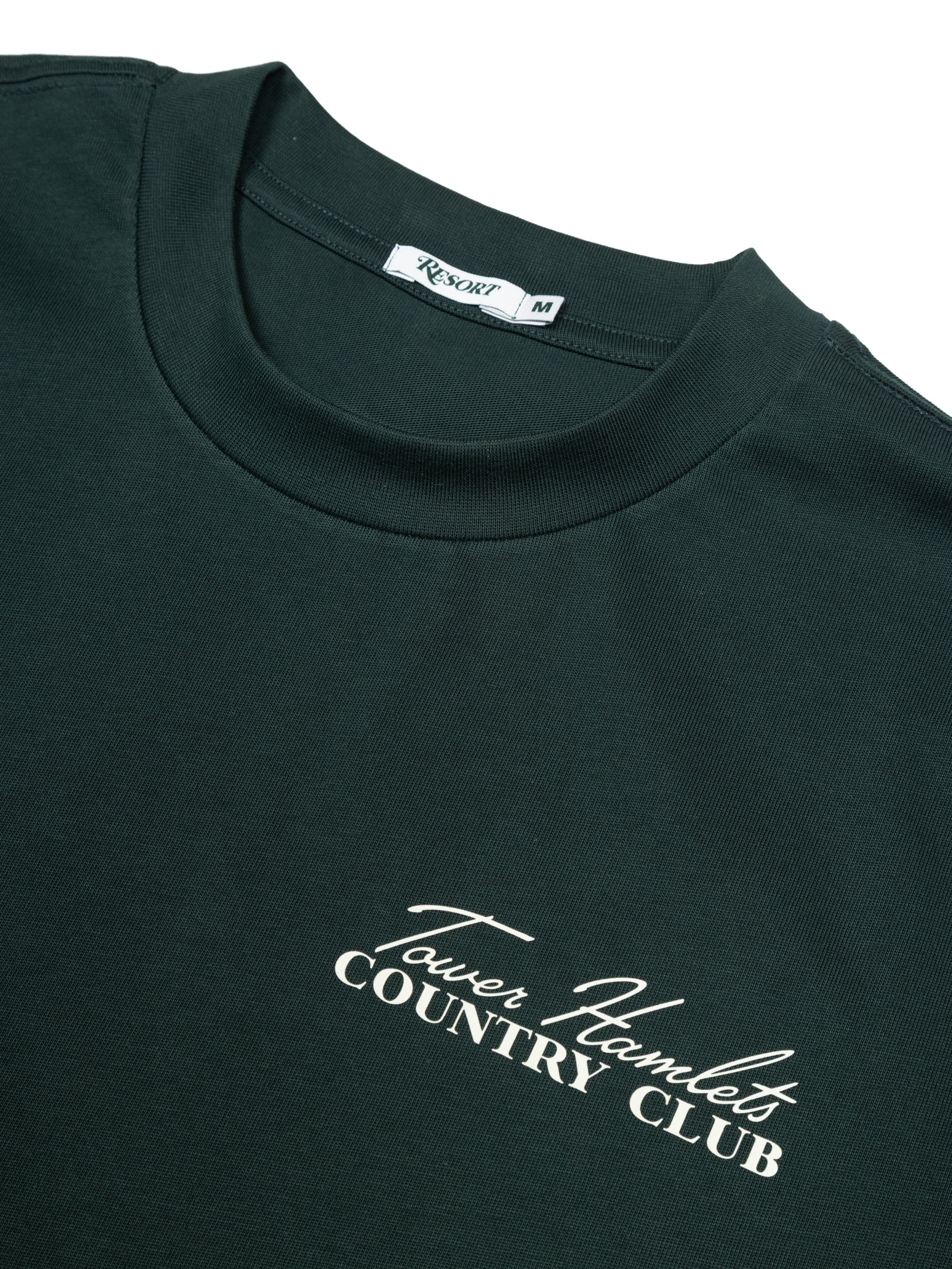 TOWER HAMLETS COUNTRY CLUB MAP TEE HEAVY GREEN