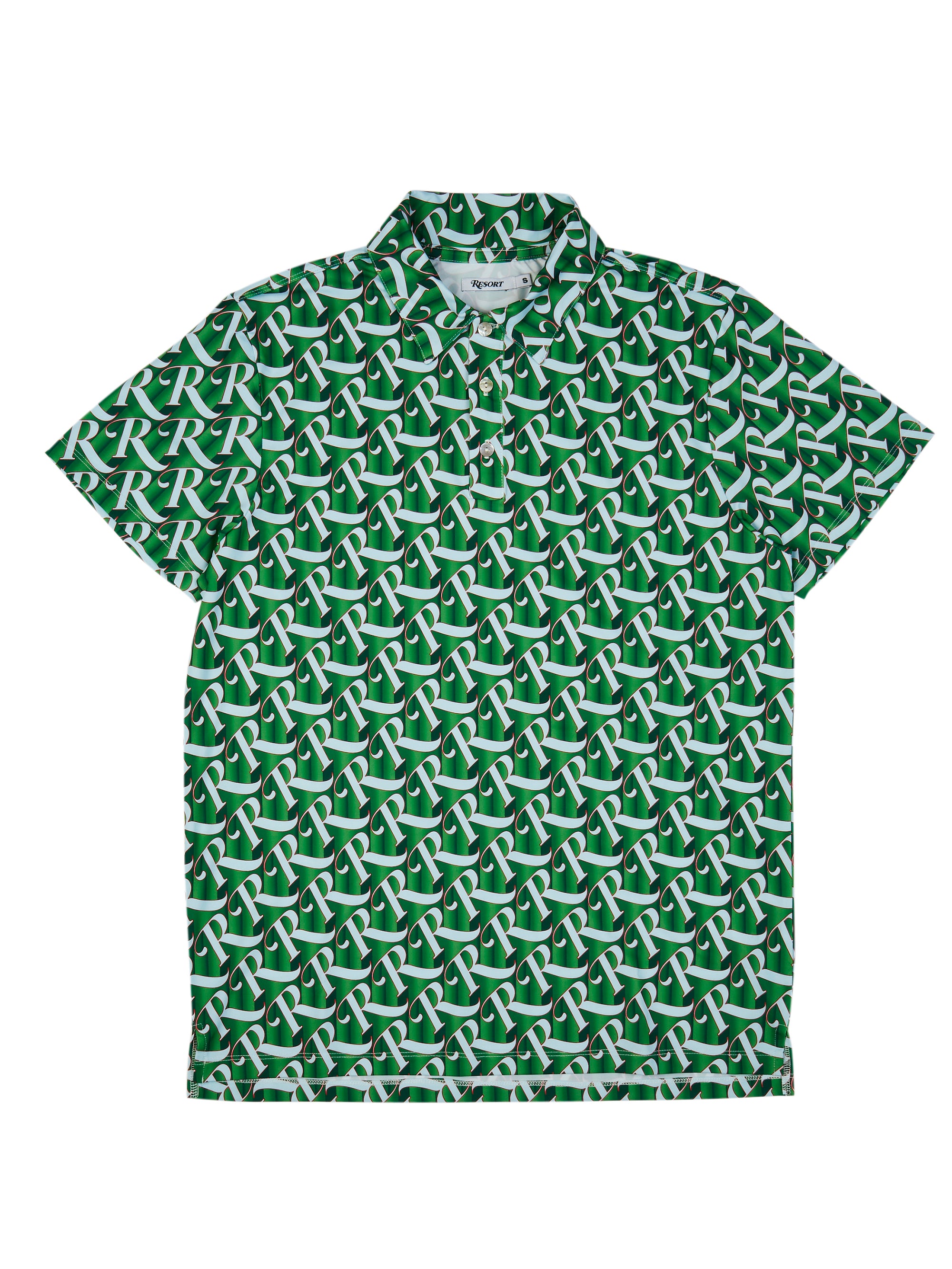 RESORT GREEN WHITE R POLO