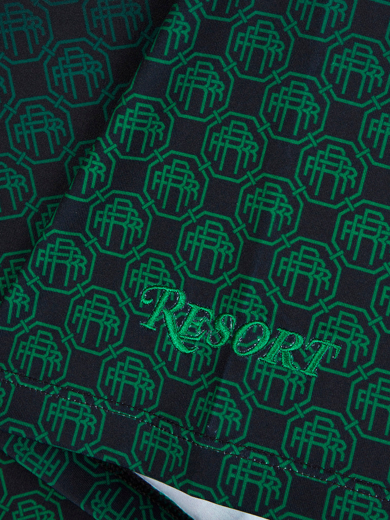 RESORT FADE OUT MONOGRAM POLO BLACK/GREEN