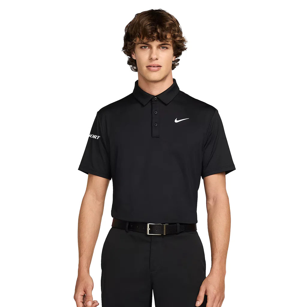 NIKE RESORT TOUR DRI FIT SOLID POLO SS BLACK