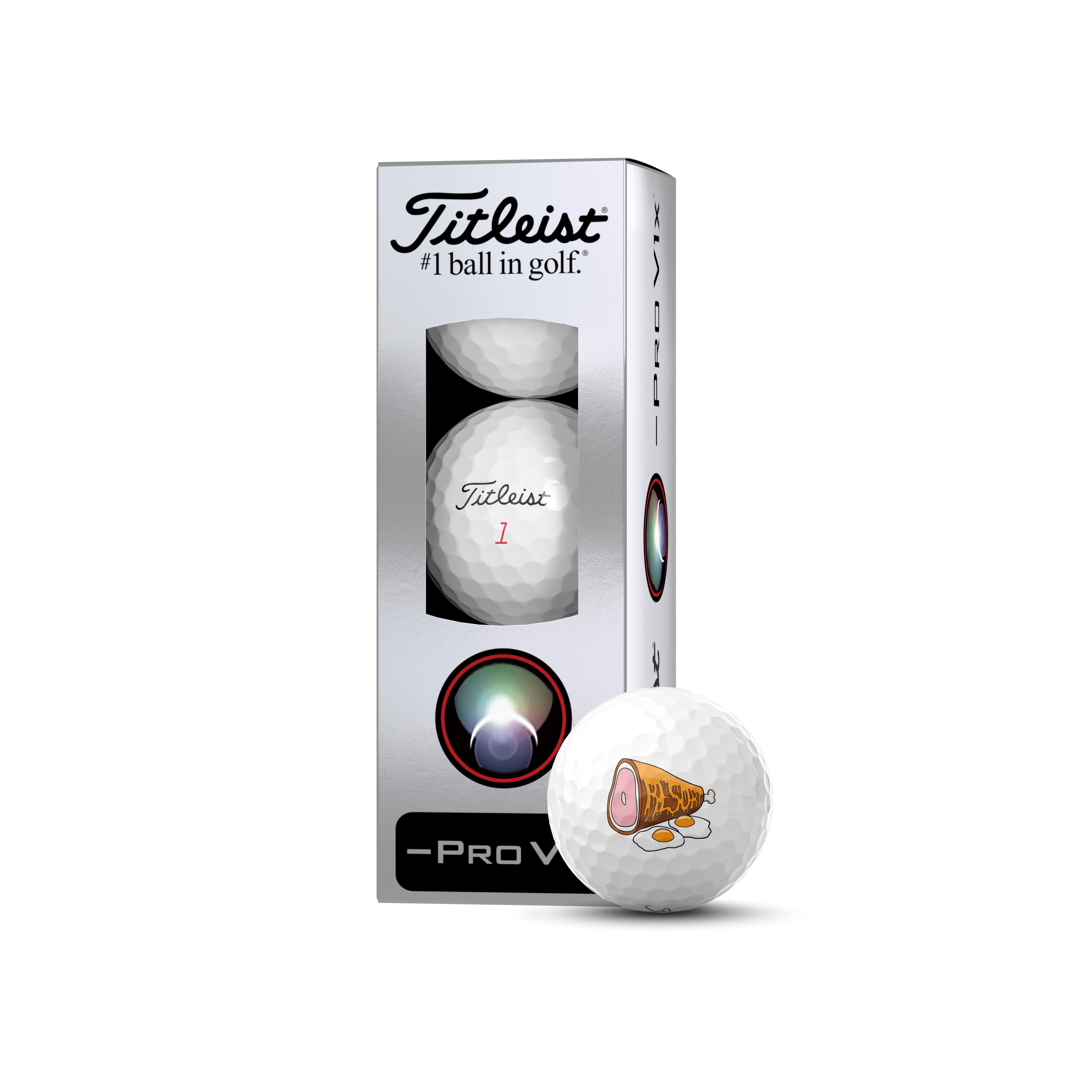 TITLEIST Pro V1x LEFT DASH RESORT HAM N EGGS - SLEEVE OF 3