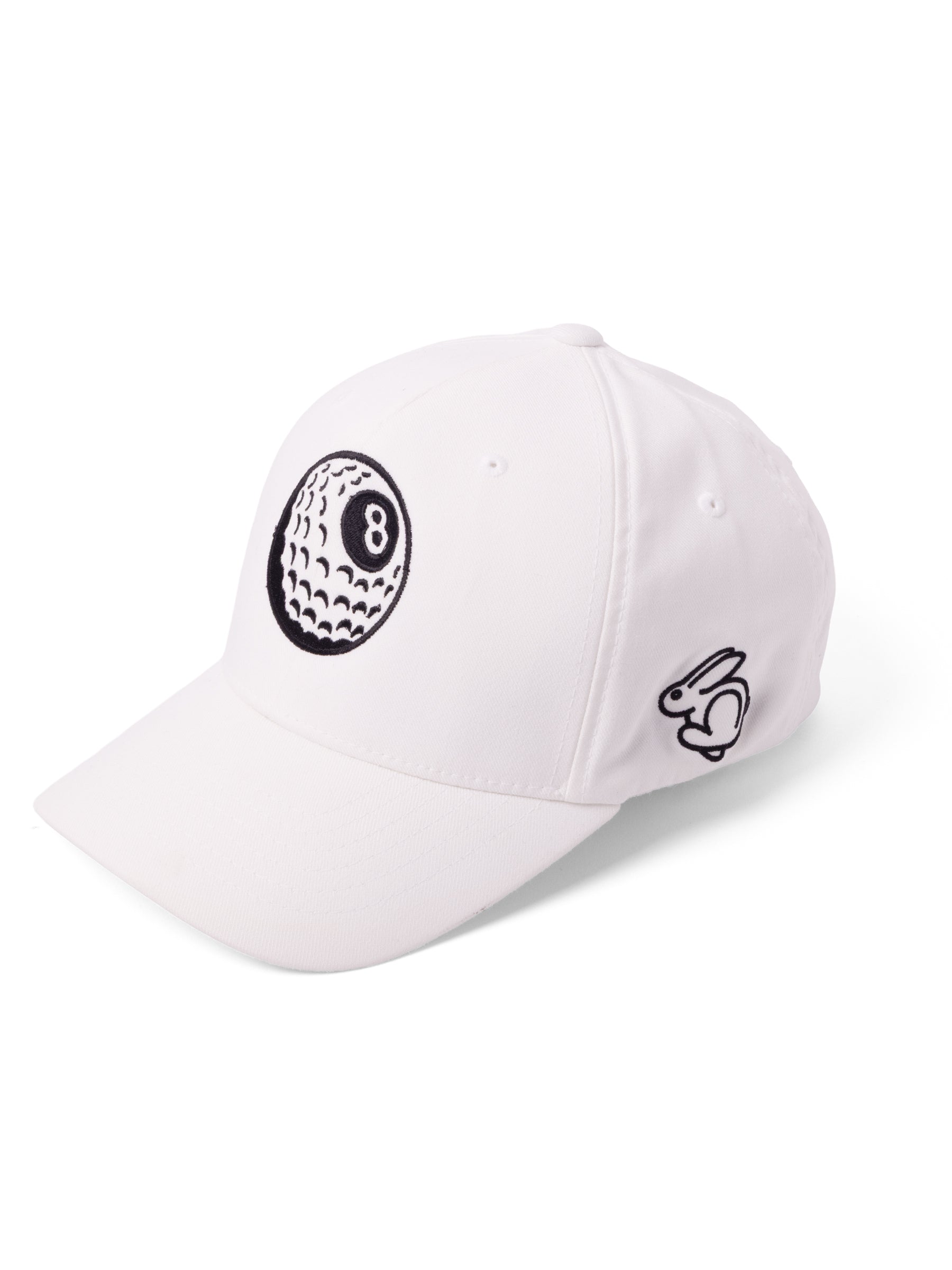 RESORT TECH 8 BALL LOGO BASEBALL CAP WHITE