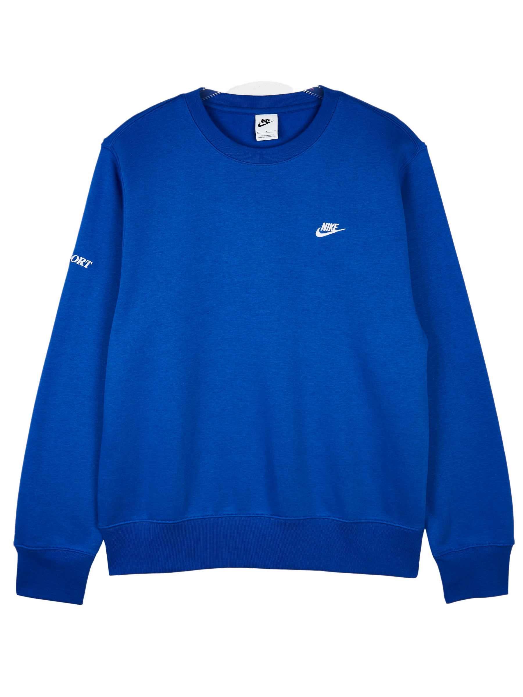 NIKE RESORT CLUB FLEECE CREW GAME ROYAL