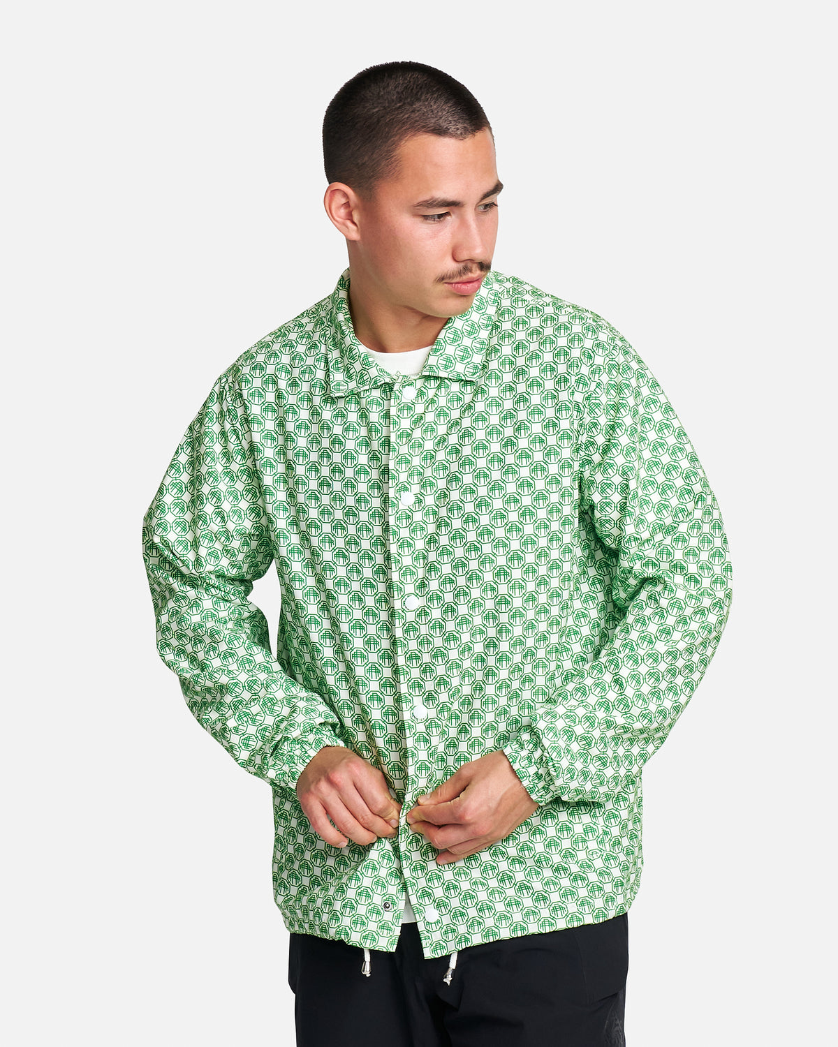 Resort Tech Monogram Coach Jacket – Green