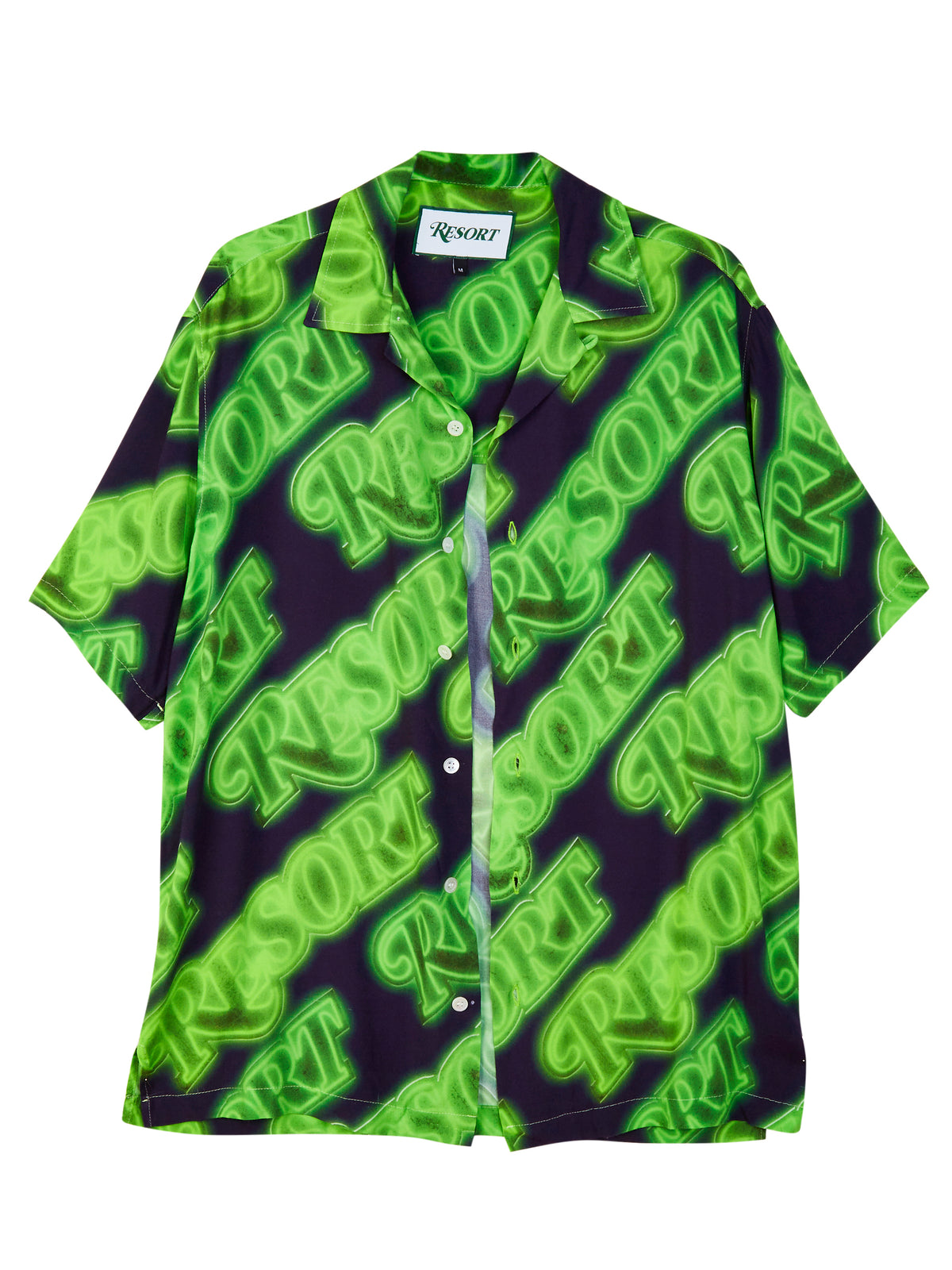 Resort Neon Aloha Shirt - Black