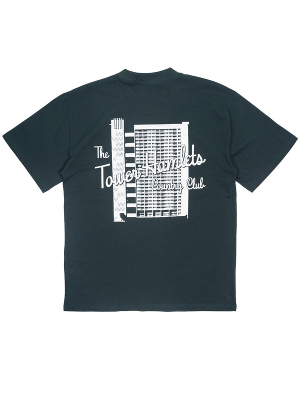 TOWER HAMLETS COUNTRY CLUB BALFRON HEAVY TEE GREEN