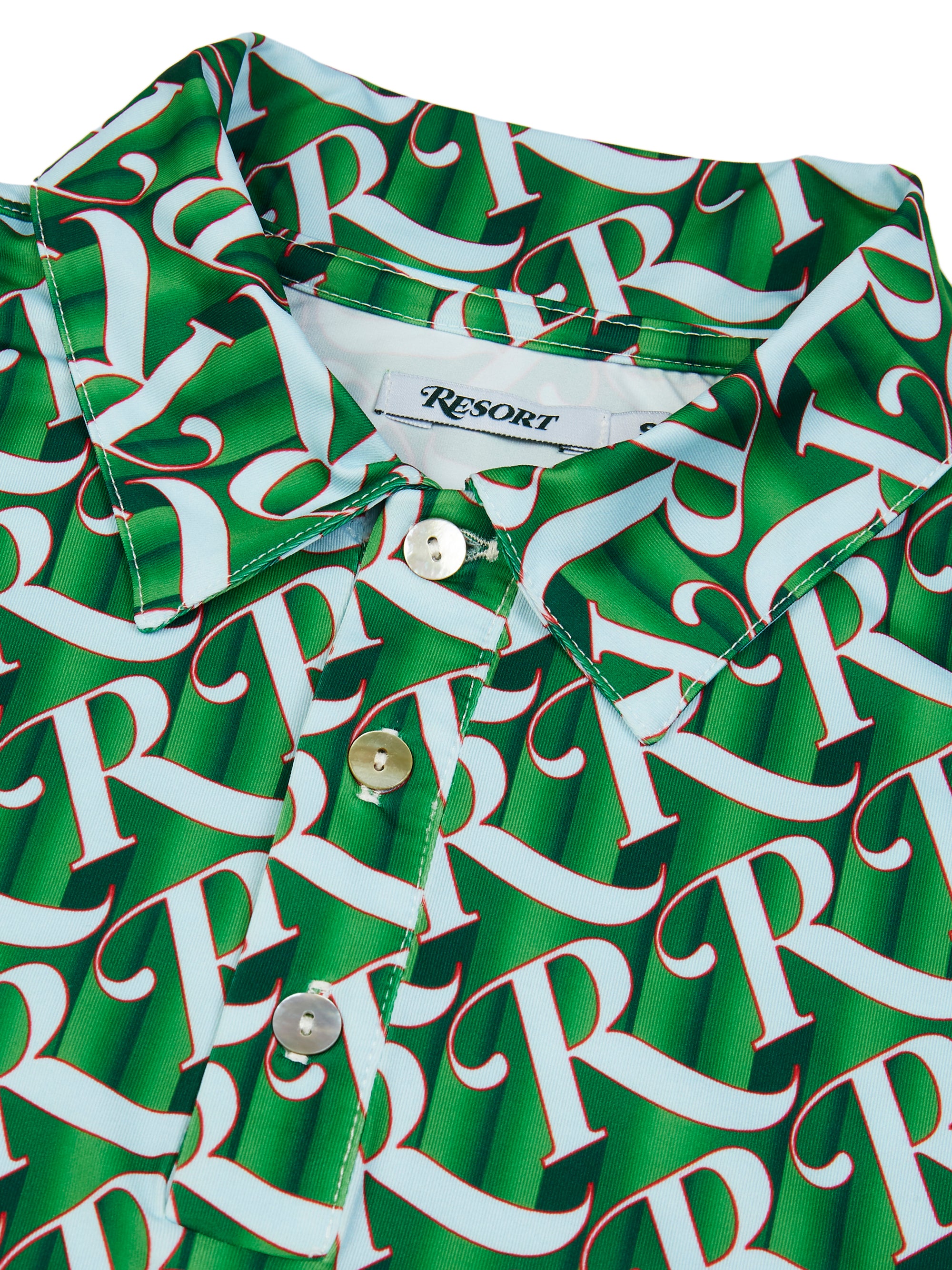 RESORT GREEN WHITE R POLO