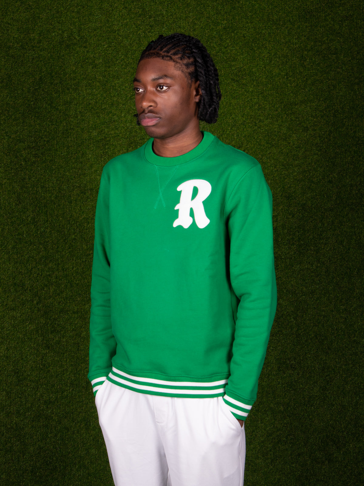 RESORT SPORTSWEAR HEAVY CREW R GREEN SIDE